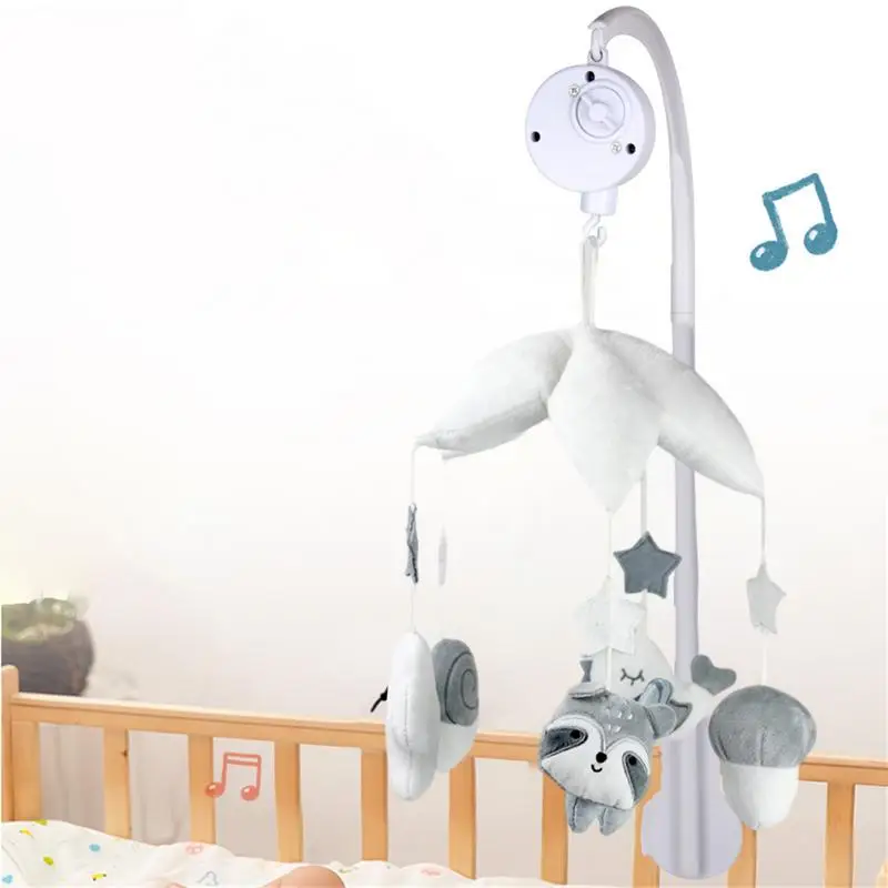 Brinquedo musical berço móvel com música, Baby Mobiles, Bed Bell Holder, Suporte de braço com caixa, Enfermeiro