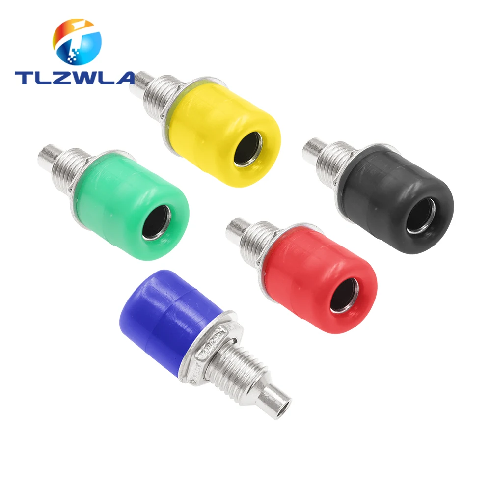 5PCS Insulated Safety 4MM Banana Plug Socket Jack Panel Mount Binding Post Connector Multimeter Socket Banana head