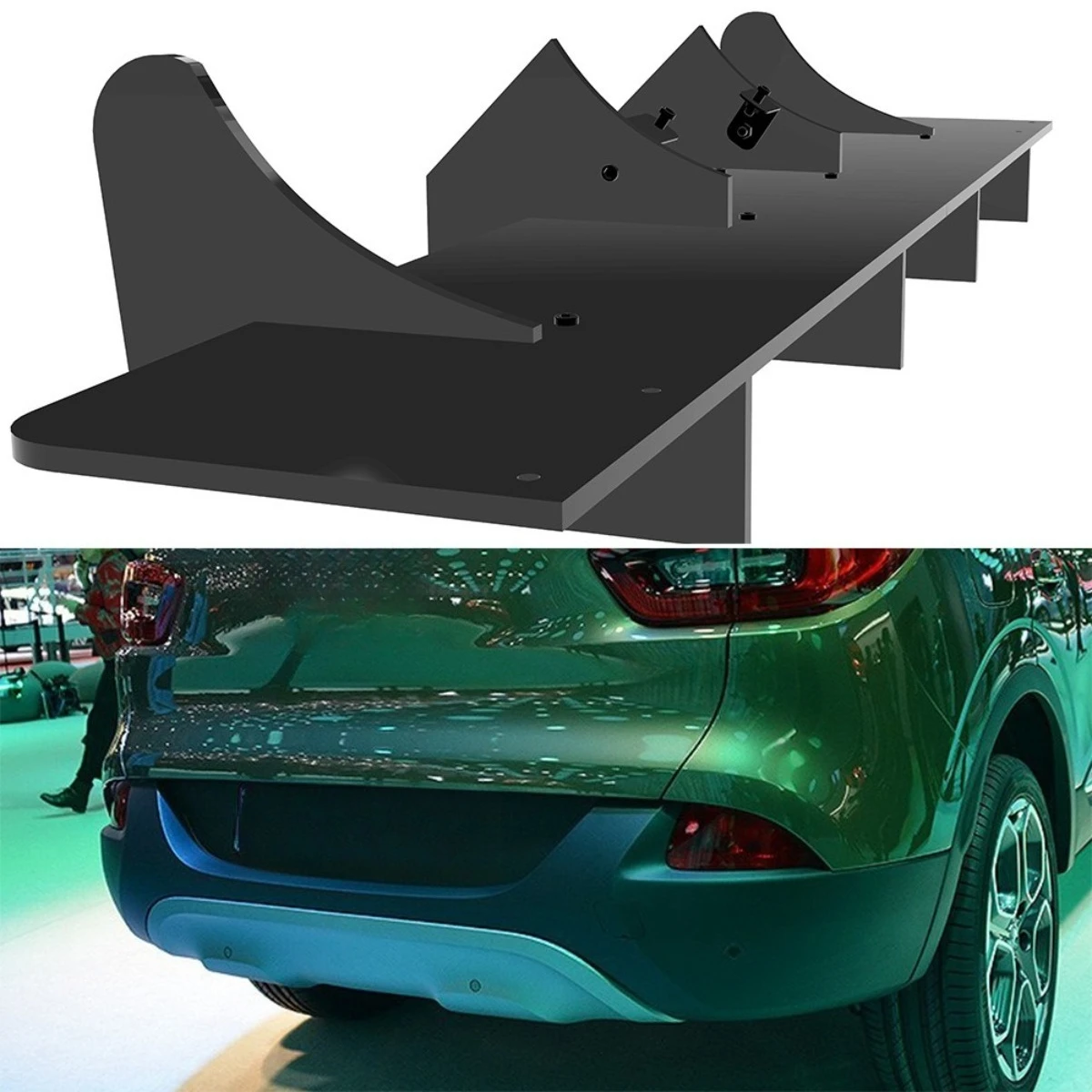 

For Renault Kadjar 2016-2017 Car Rear Bumper Spoiler Lip Diffuser Modification Part Bumper Guard Protector Cover Car Accessories