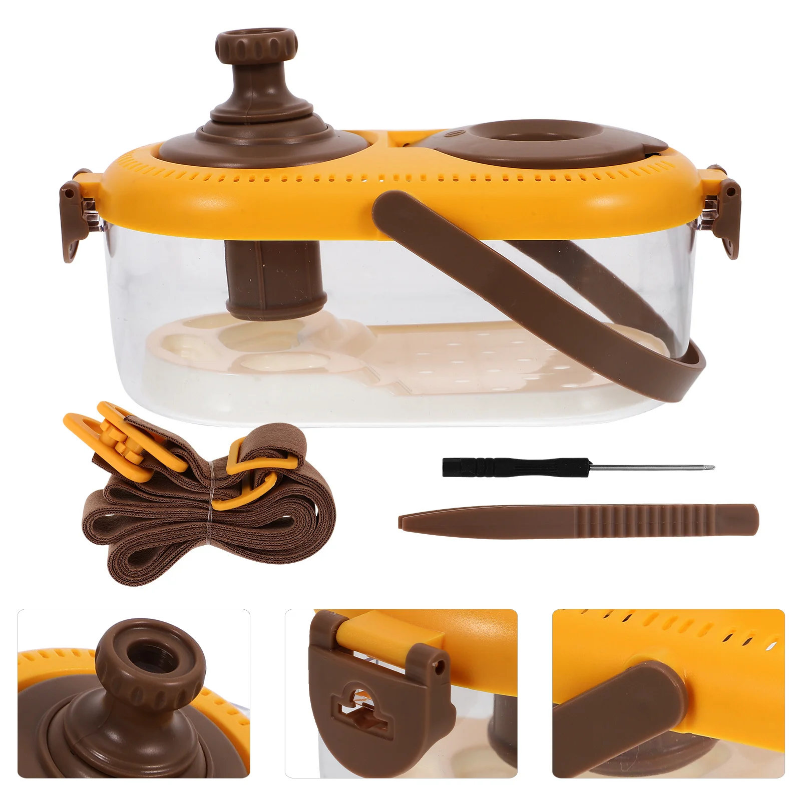 1Set Silkworm Observation Box Magnifier Kit Insect Observation Container LED Light Science Kids Exploration