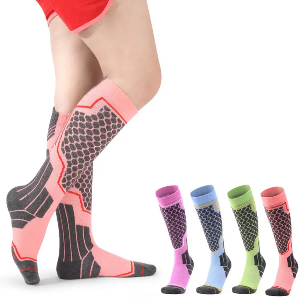 

Outdoor Winter Play Socks Breathable Mesh Ski Socks Winter Warm Knee High Ski Socks for Outdoor Sports Weather Snowboard for Men
