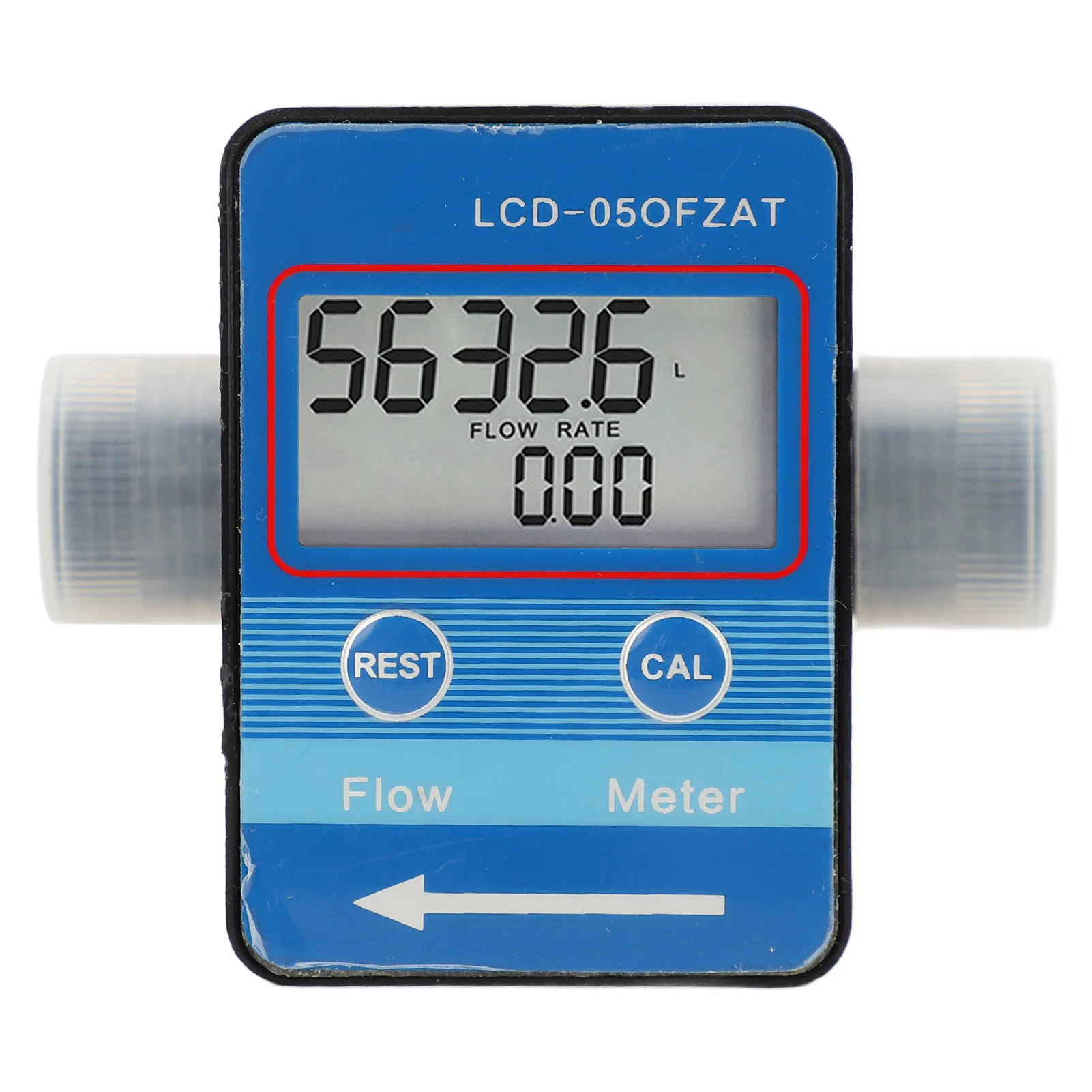 LCD Screen  Meter Digital Liquid Flowmeter Clear Reading Sealing  Design High Accuracy for Water  Gasoline