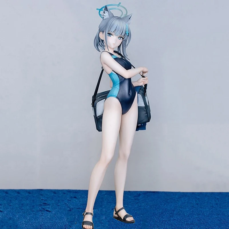 Anime Shiroko Sunaokami Figure Blue Archive Model Swimming Suit Sunaokami Shiroko Action Figure Pvc Figurine Collection Doll Toy