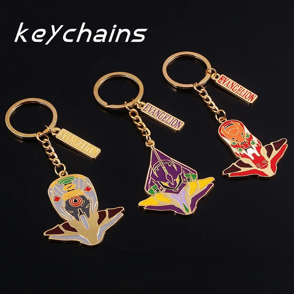 

Japan Anime Periphery Evangelion First Machine Cartoon Small Pendant Car Keychains Children's Toys Cute Keychain Birthday Gift