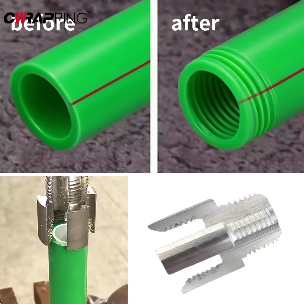 Water Pipe Threader Tapping Tool Internal Thread External Thread Integrated Die Water Pipe Wire Opener for Repair Accessories