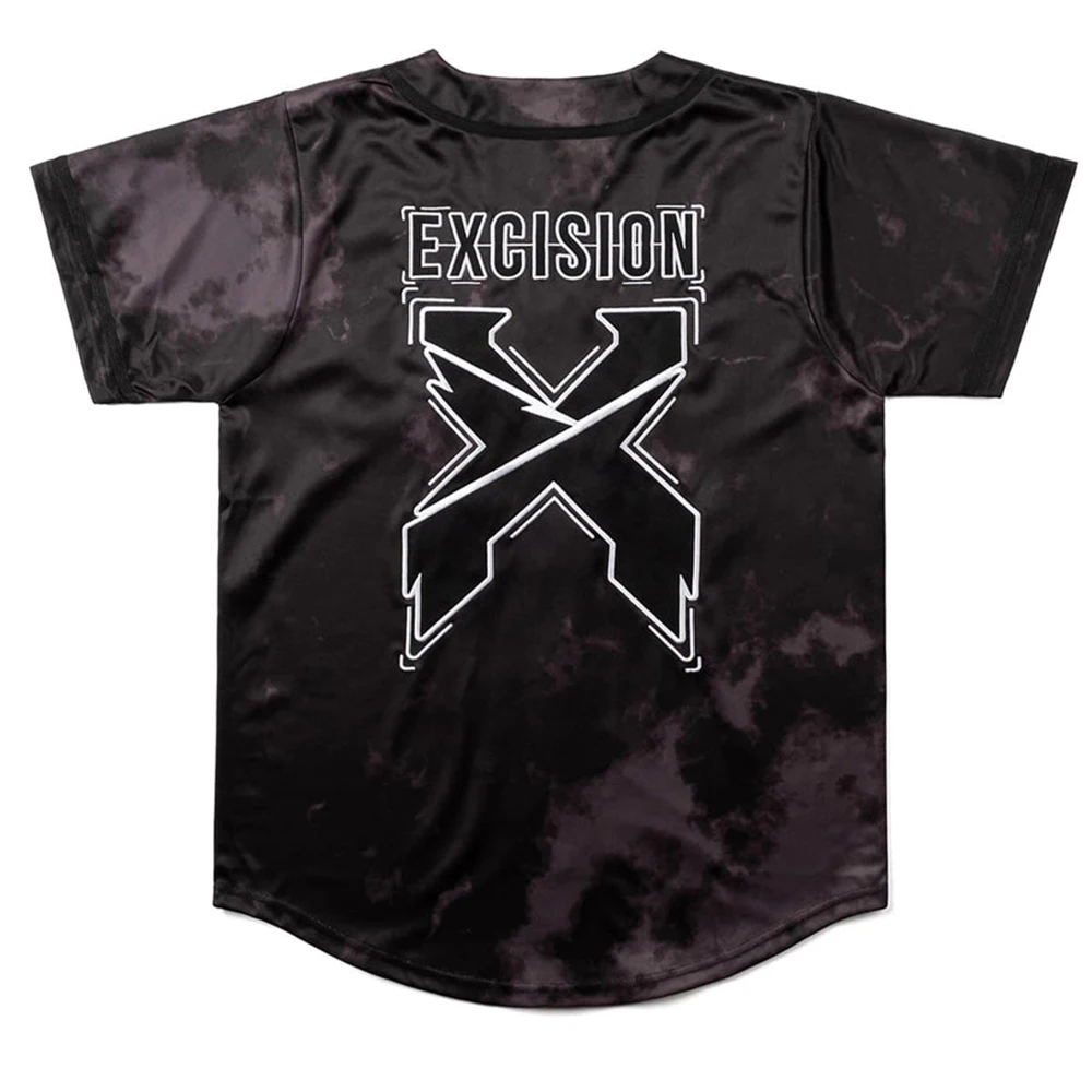 Excision Merch HEADBANGER Baseball Jersey Harajuku Thin button Baseball Uniform Men/Women Baseball Jersey