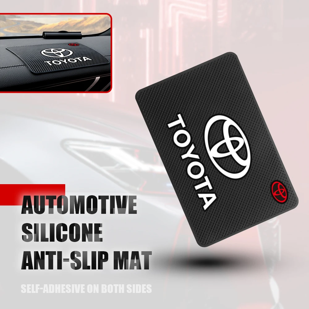Car Non Slip Silicone Mat Car Interior Dashboard Phone Sticky Pad For Toyota Fortuner Chr Verso Hiace Prius Yaris Corolla Rav4