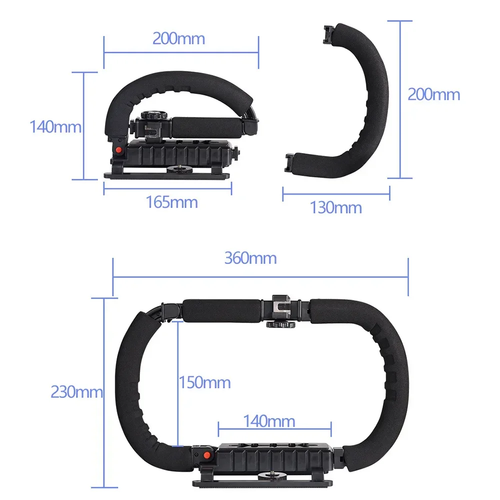 ABS Camera Grip Stabilizer Expansion Cage Mount for Adventure Handheld Camera Bracket for Perfectly Smooth Footage