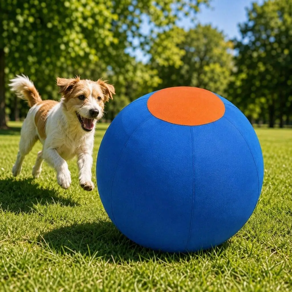 Ballon d'entraînement pour animaux de compagnie 18'' - Ballon de berger pour chiens - Jouet pour animaux de compagnie - Grand ballon - Jeux interactifs en plein air - Jeux amusants pour chiens - Fournitures d'entraînement pour chiens