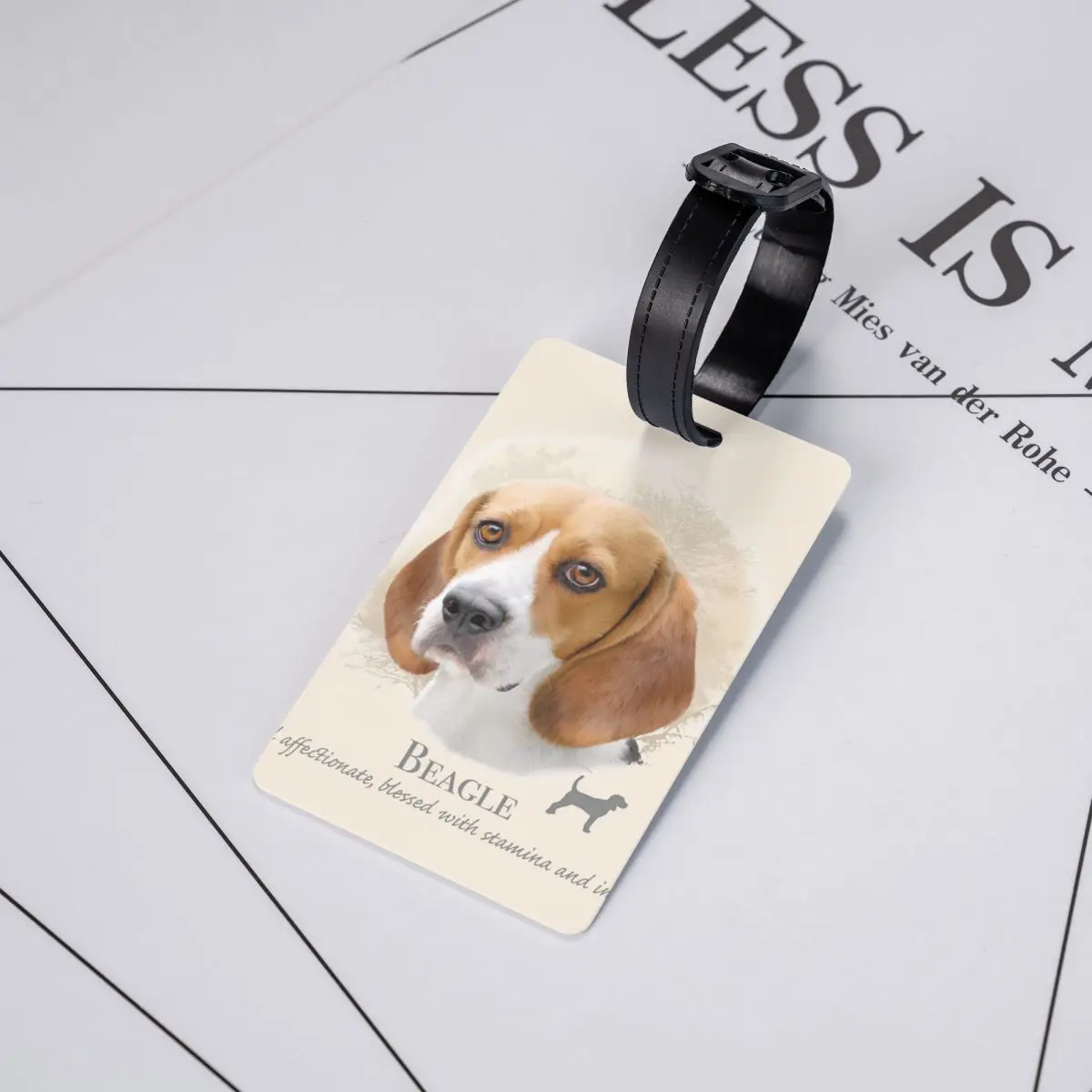 Etiquetas de Bagagem para Malas, Tampa De Privacidade Animal, Cartão De Identificação, Custom Beagle Dog Suitcase