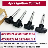 Bobina de encendido de 4 piezas 07K 905715 F F F 0221604115   UF575 07K 905715   06F 905115 E 06H 905115 B Para Audi A3 A4 A6 TT Q3 Q5,VW Golf Passat 2005-18