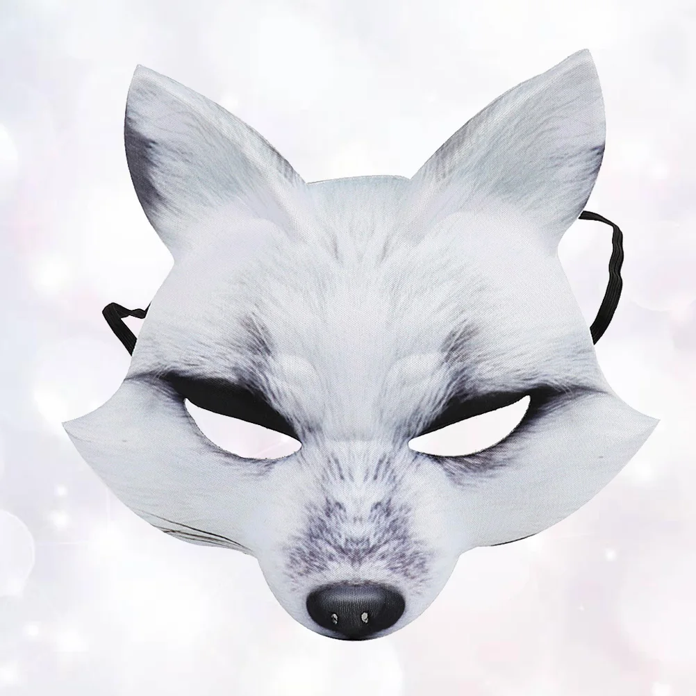 

Fox Mask Animal Masks for Adults Halloween Cosplay Half Face Carnival DIY Costume