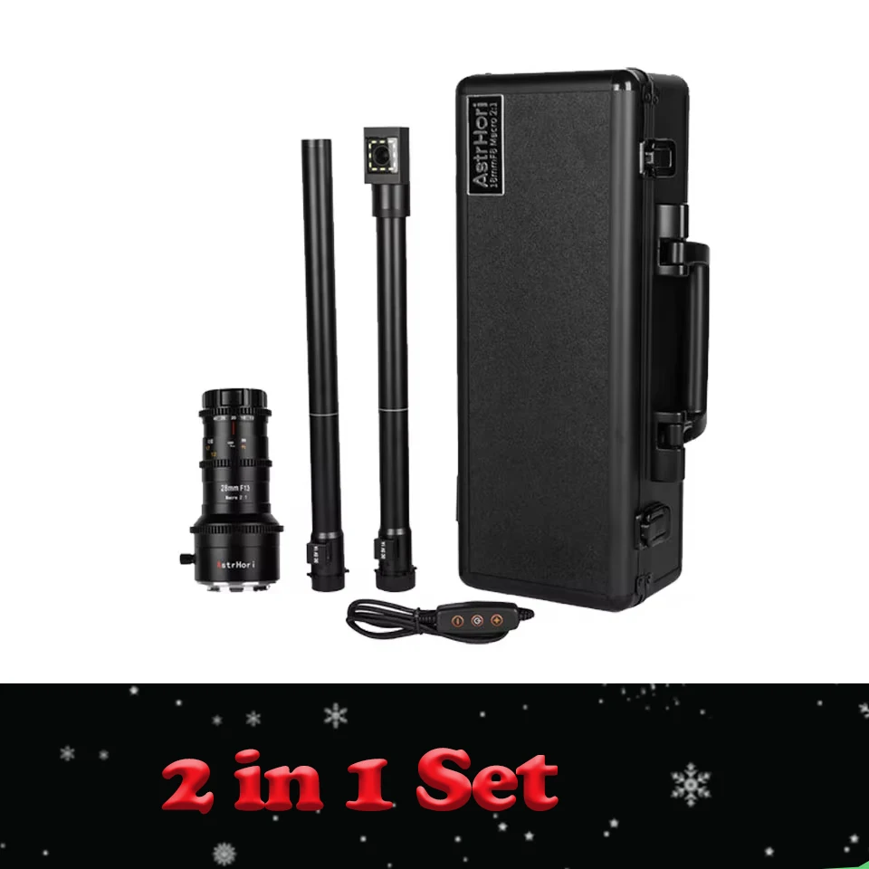 AstrHori 28mm F13 II Macro 2X Probe Lens Volle Frame MF 360 Graden/Direct View Groothoeklens voor Sony A6400 Canon R6 Nikon Z5
