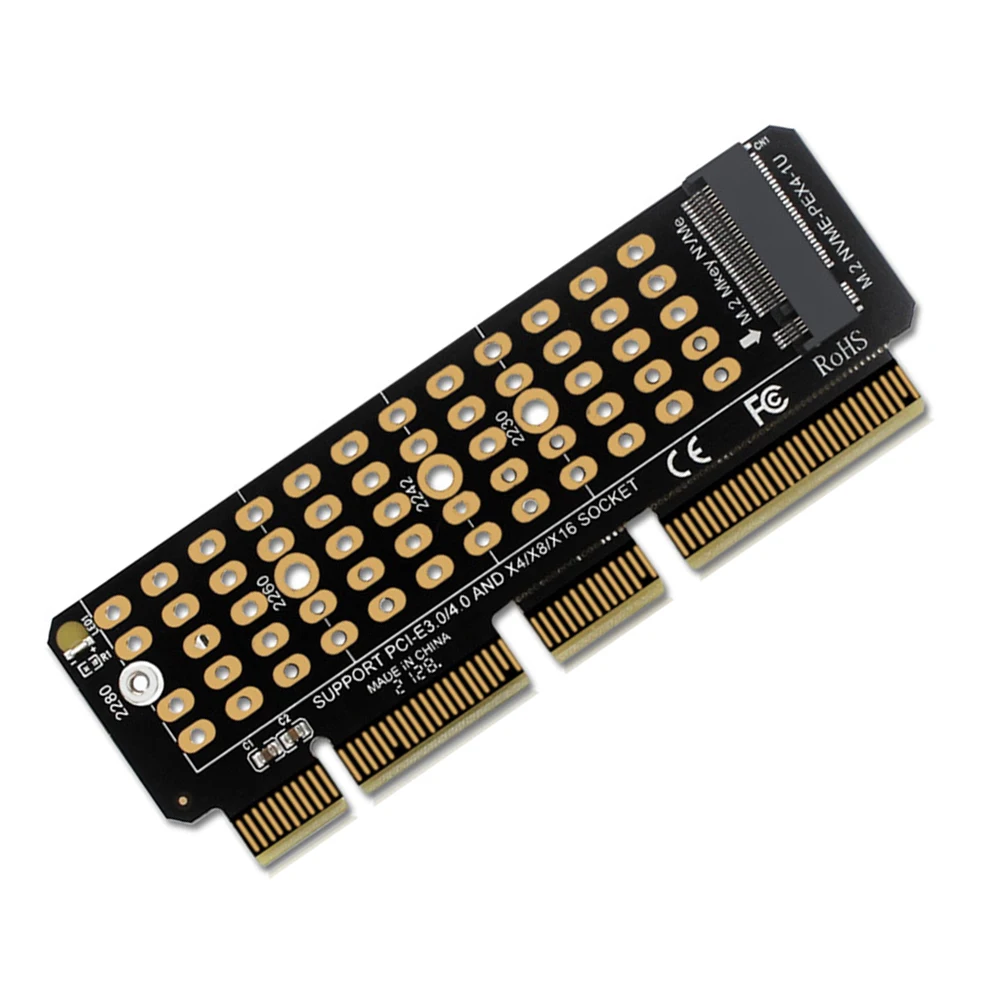 Placa adaptadora m2 nvme, placa de expansão m.2 m-key, velocidade total x4 m.2 para PCI-E4.0, conversor com suporte para servidor 1u para 2230-2280 m.2 ssd
