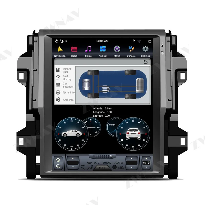 Radio con GPS para coche, reproductor Multimedia estéreo con pantalla, Audio y vídeo, Carplay, para TOYOTA Fortuner Revo 2016-2022