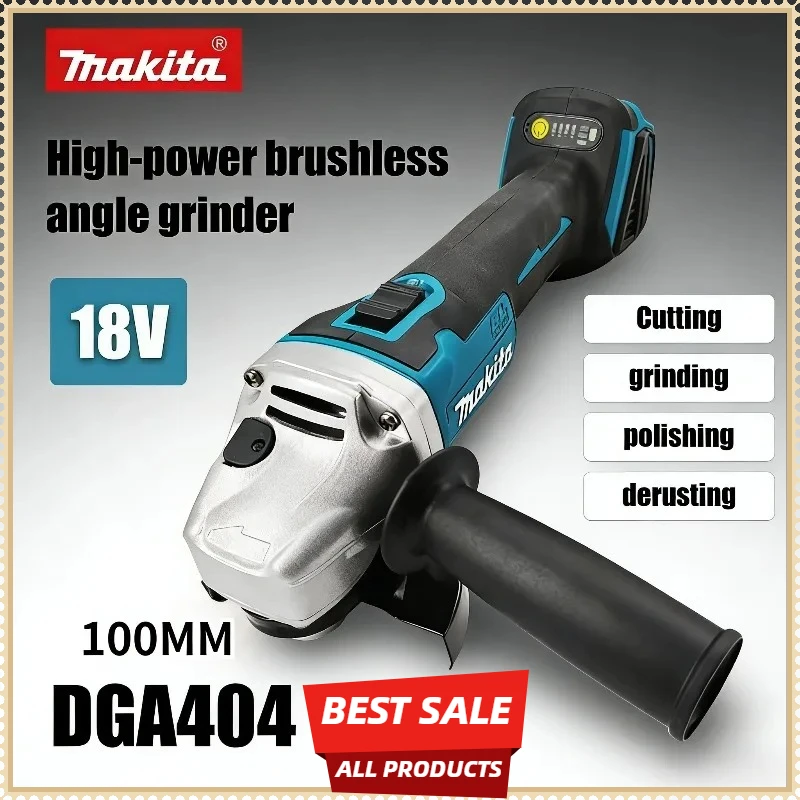 

Аккумуляторная угловая шлифмашина Makita DGA404 100 мм, бесщеточная, литиевая, 18В, высокомощная полировальная машина, перезаряжаемая отрезная машина