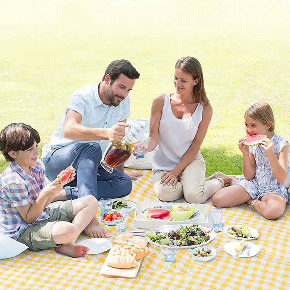 

Thickened Beach Mat Waterproof Outdoor Blanket for Picnic Hiking Camping Travel Lightweight Portable Foldable Polyacrylic Fiber