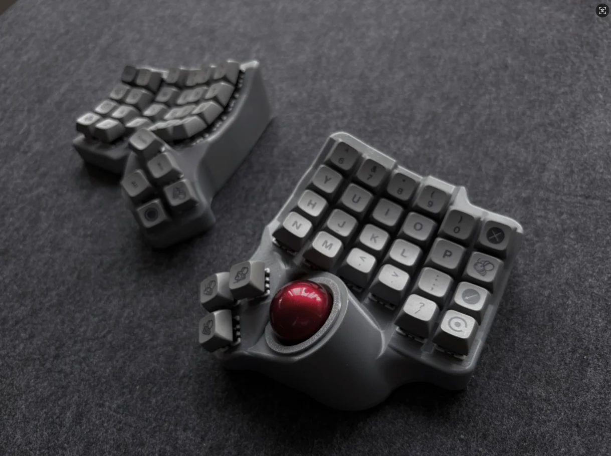 Weekin Charybdis Trackball Split Keyboard MK1 Mechanical Keyboards Kit Bluetooth Dual-Mode ZMK Wired QMK Hot Swap Gaming Custom