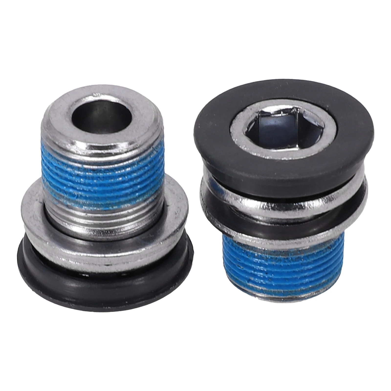 2pcs M15 Screws For Shimano ES25 Splinecenter Shaft For Cranksets 22mm 8mm Hex Socket Black Steel Outdoor Cycling Accessories