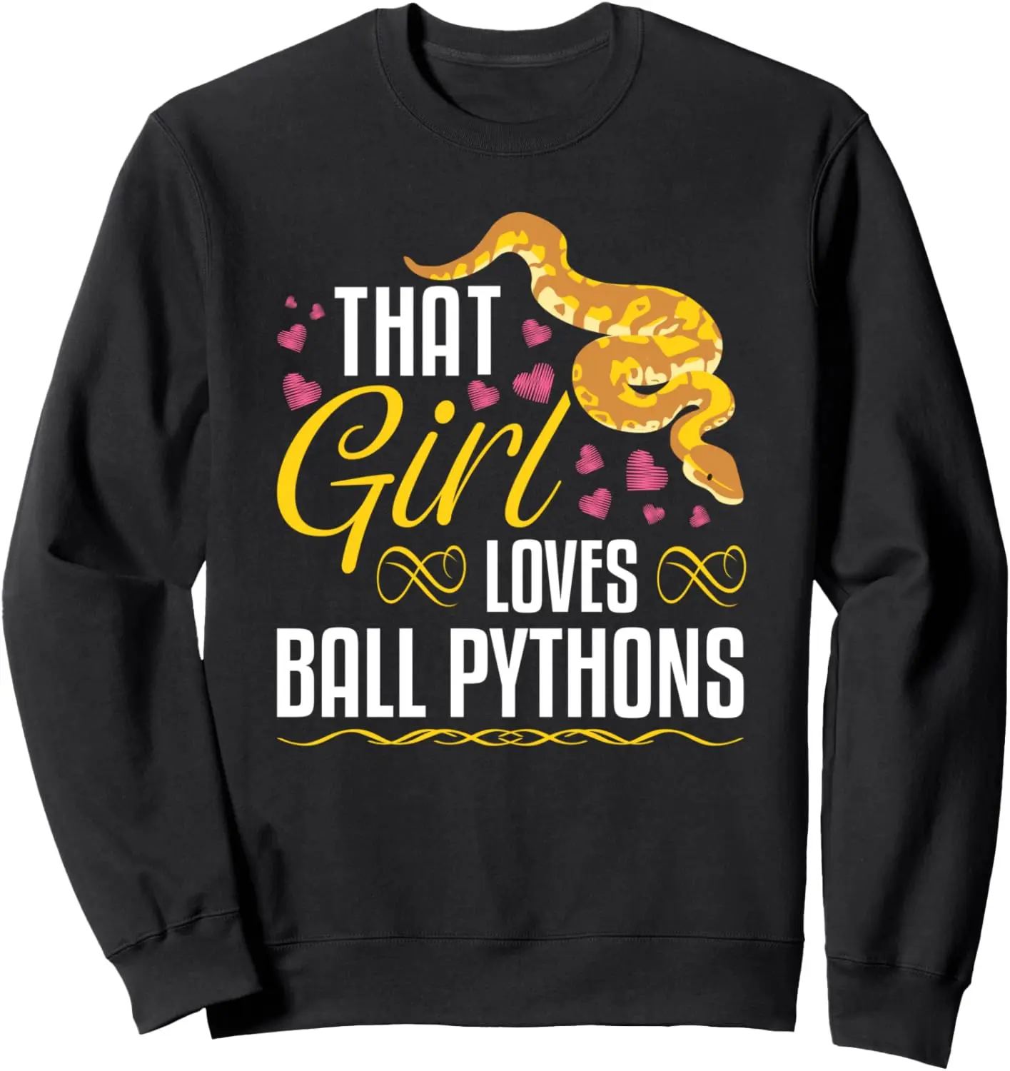 Ball Python Girl Banana Ball Royal Python Sweatshirt