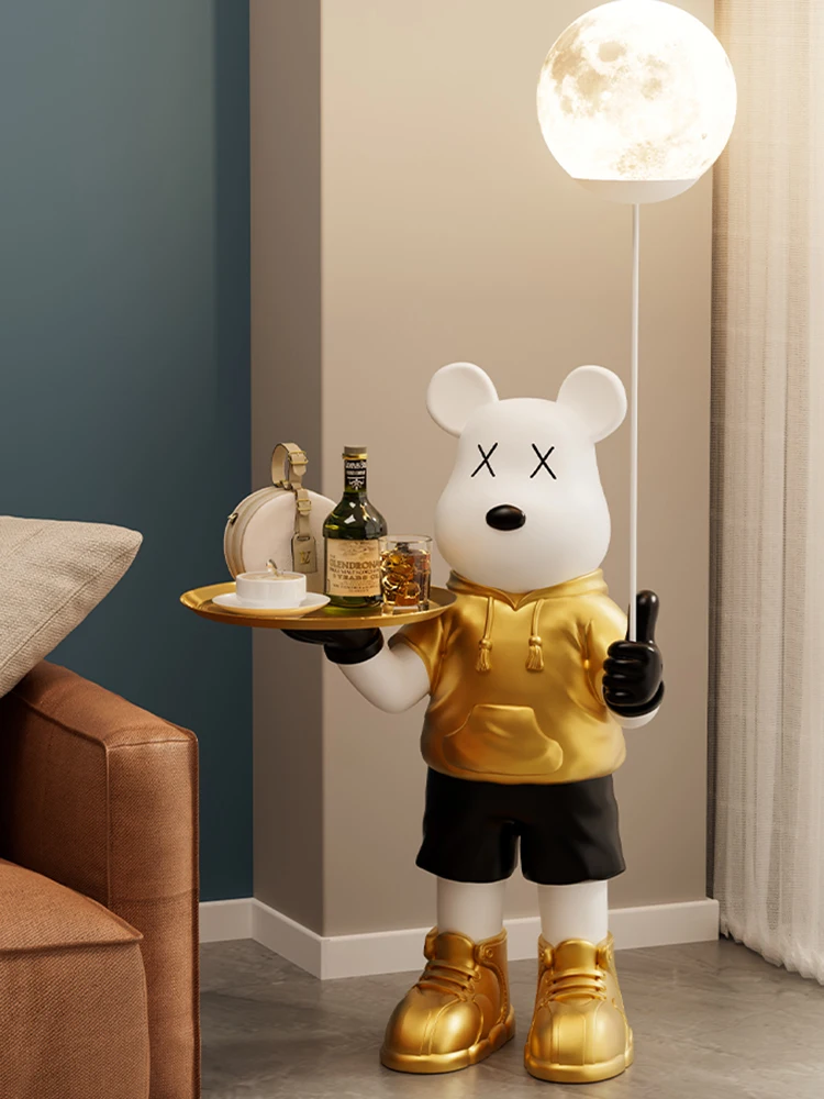 

Home Decor Creative Bear Statues Art Ornaments Nordic Living Room Large Floor Decoration Animal Sculpture Coffee Table Figurines