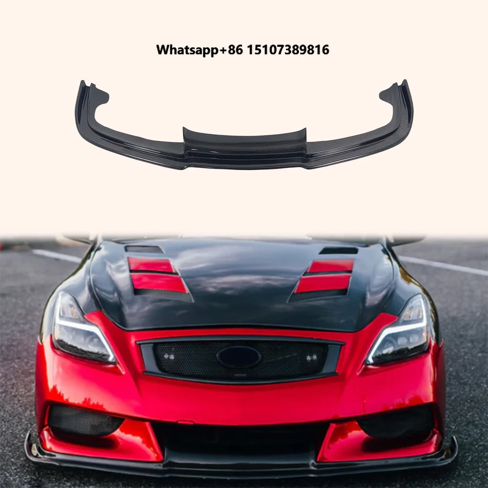 For G37 Q40 Coupe 2 Door 08-13 Carbon Fiber IPL Style Front Bumper Lip