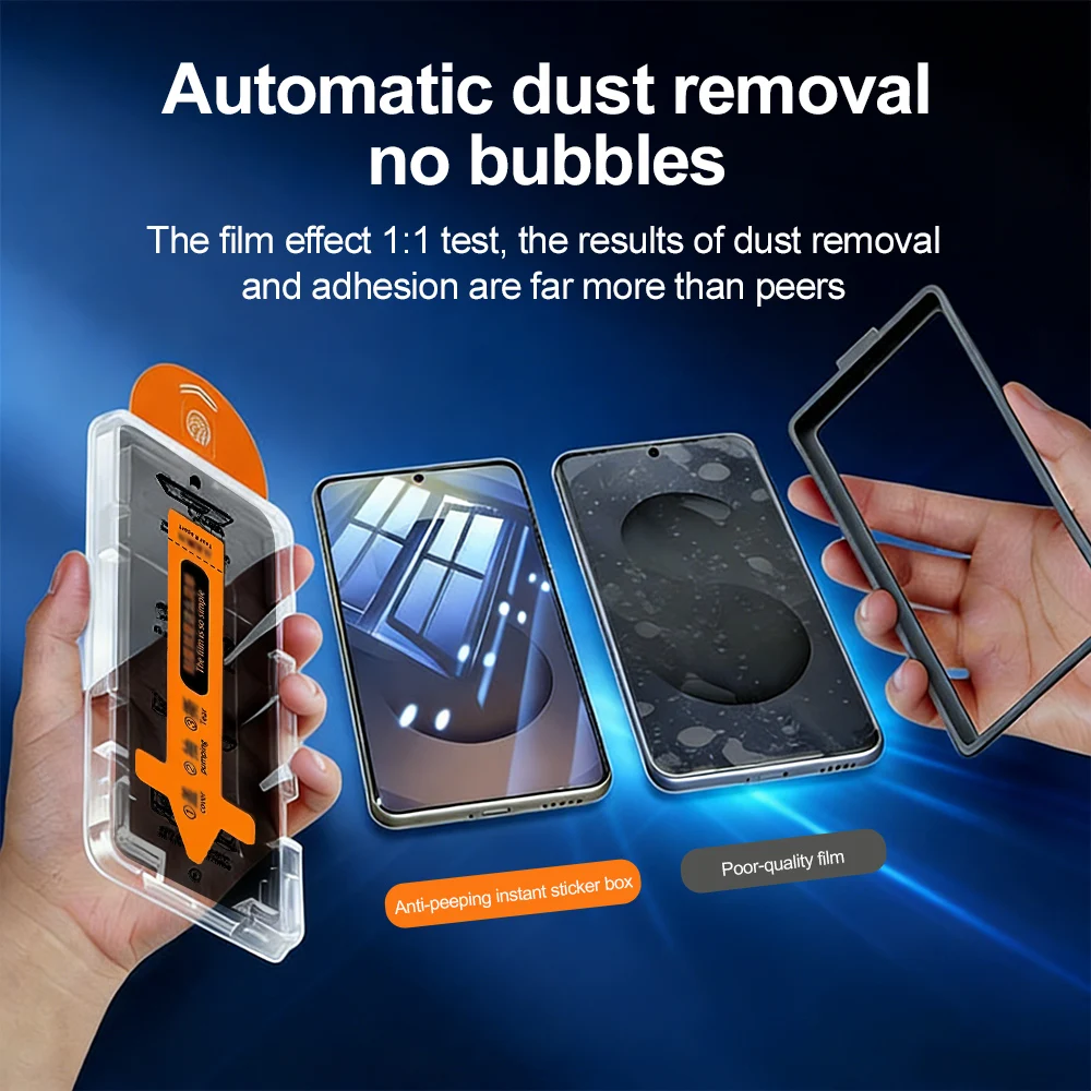 1-5 Stück Einfach zu installierender Sichtschutz-Displayschutz für Samsung Galaxy S26 Ultra S25 FE S24 Ultra S23 S22 S20 Anti-Spy Panzerglas – Detail 5