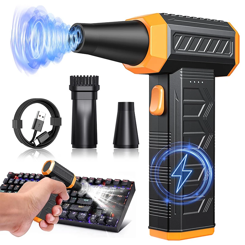 

Новый сверхсистотный вентилятор, 800000 об/мин, бесщеточный турбоструйный вентилятор, быстрая зарядка, ручной канальный вентилятор, инструмент для очистки тяги 300 г