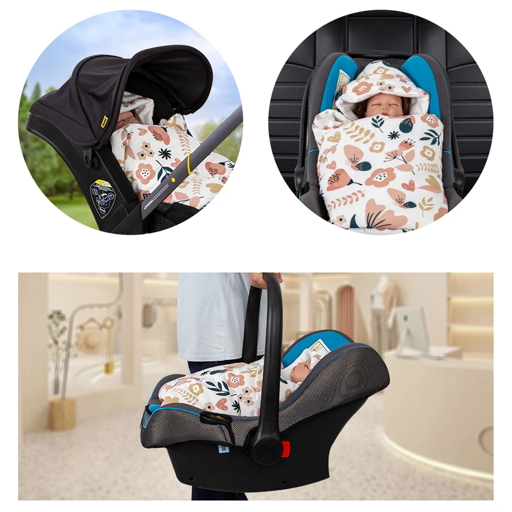 Cobertor de capa de cesta para bebê para proteger do vento e o calor ao sair, macio e suave para a espessura da pele 2,5tog