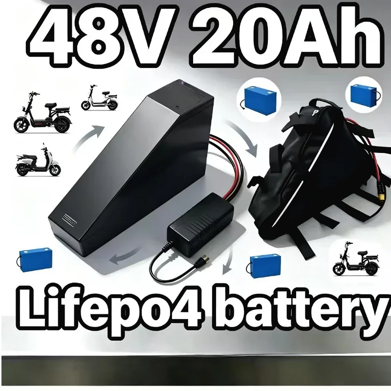 48V 20Ah Rechargeable LiFePO4 Battery Pack | 2500W Power for E-Bikes, Golf Carts, RVs & Marine Trolling Motors | Built-in BMS +