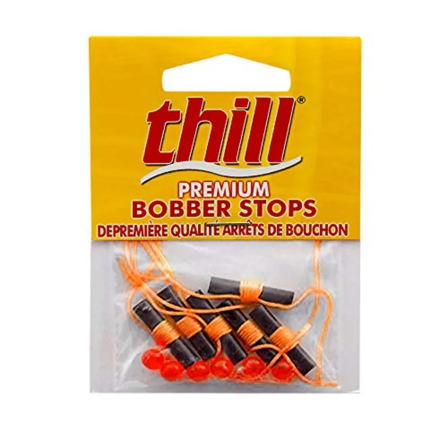 ThillThill Premium Bobber Stops for Fishing Floats Black Durable Plastic Ideal for Precision Bait Placement