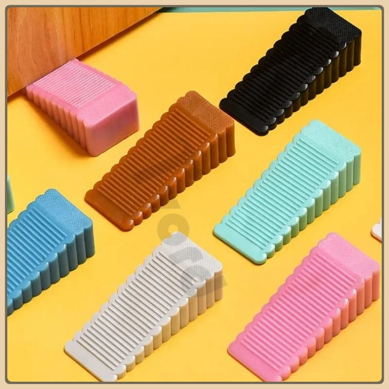 

Safety Silicone Door Stop Stoppers Block Wedge Doorstops Door Stopper Home Office Door Rear Retainer Anti-collision Stop