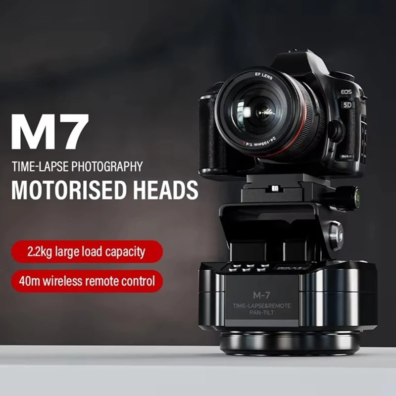 M7 Time-Lapse Photography Electric Gimbal with Wireless Shutter Remote 360-Degree Panoramic Rotation for Panoramic-A69M