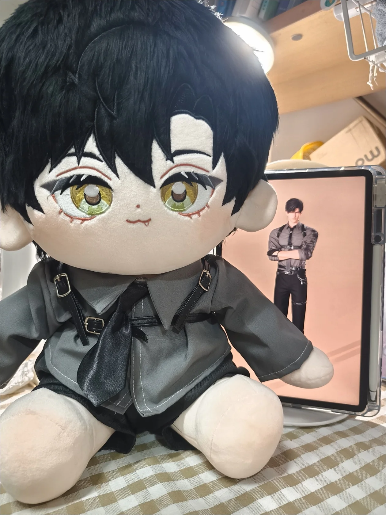 

40CM Game Love and Deepspace Zayne Figure Cosplay Cartoon Sitting Posture Plush Doll Body Plushie Pillow Toys Gifts