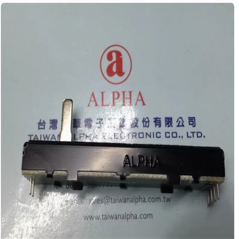 2 PCS Taiwan ALPHA 73MM straight sliding potentiometer B10KX2 15MM shaft inner foot dust-proof cloth