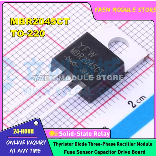 50PCS/LOT MBR2045CT TO-220 20A/45V NEW ORIGINAL Schottky diode rectifier chip IN STOCK