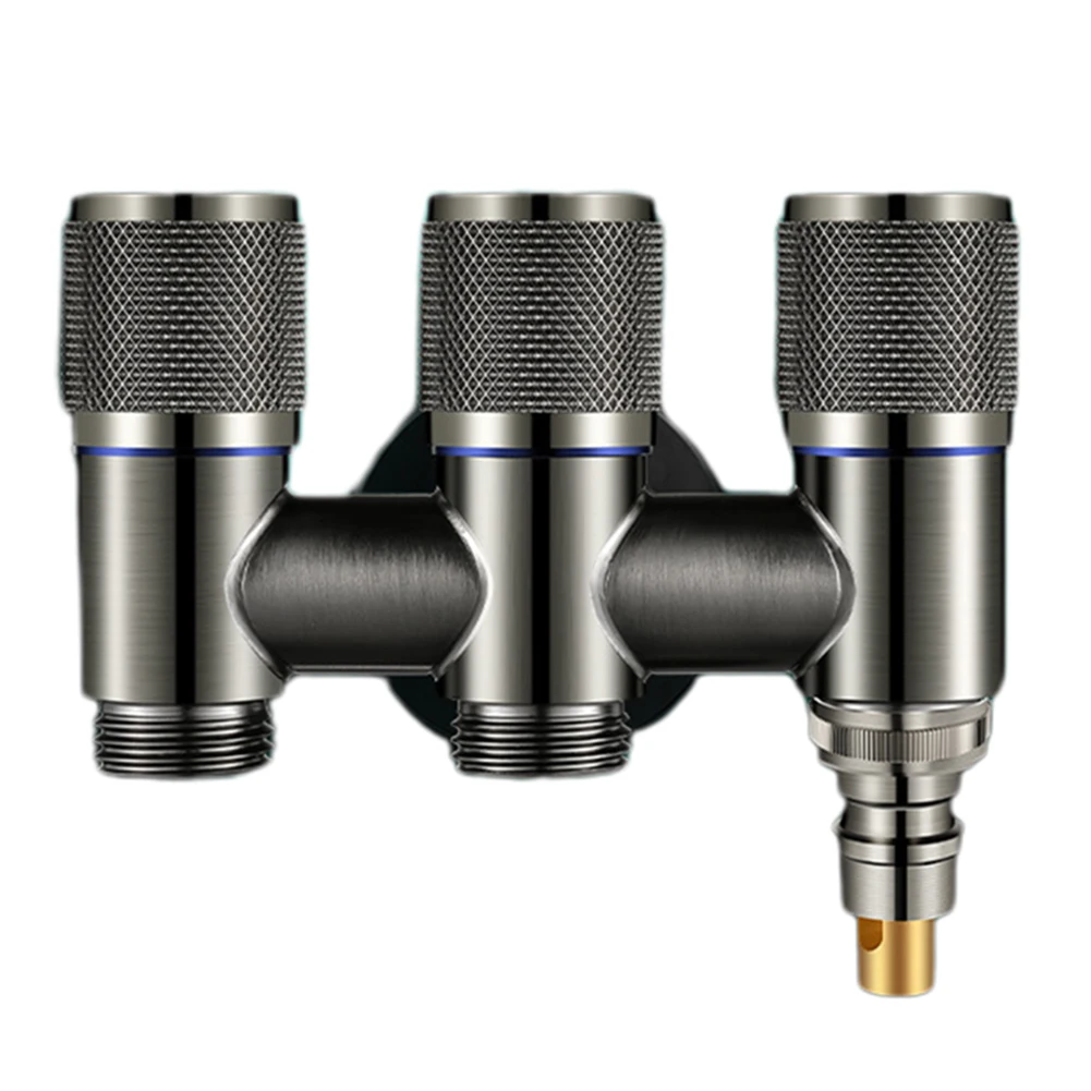 Stainless Steel Angle Valve 1-In-3-Out Designed for Toilet Bidet Sprayer Integration and Stable Water Direction
