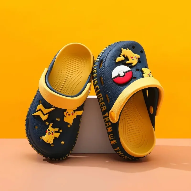 

2026 Pikachu Clogs Breathable Non Slip Soft Sole Lightweight Summer Outdoor Casual Beach Walking Slippers Sandals Holiday Gifts
