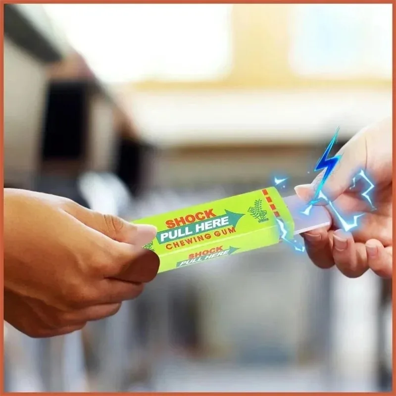 Electric Shock Joke Chewing Gum Shocking Toy Gift Gadget Funny Gag Prank Realistic Joke for Halloween April Fool's Day