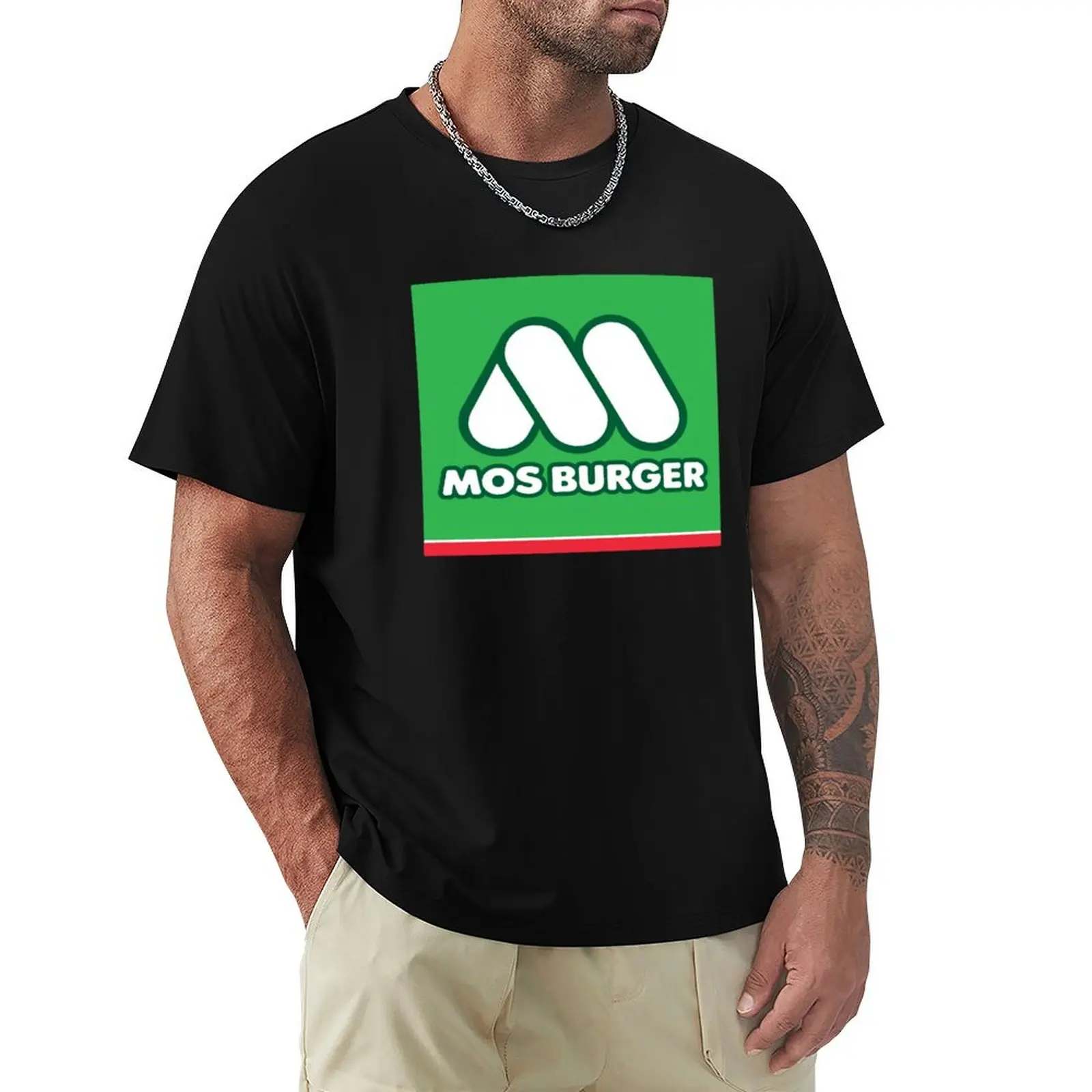 MOS Burger T-Shirt Basic Crew Neck Short Sleeve Top