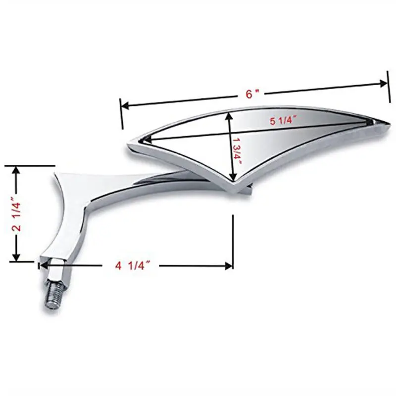 Chrome Blade Motorcycle Rearview Side Mirrors For Honda Fury VT1300CX VT13CX US