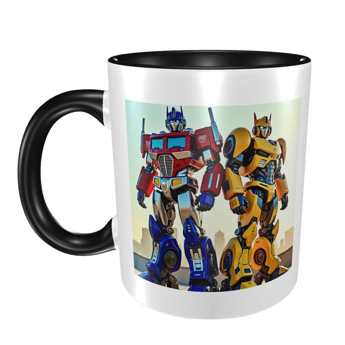 

Кружка Optimus Prime, забавные керамические кофейные чашки, чайные кружки, чашка для молока, посуда для напитков, подарок для женщины и мужчины