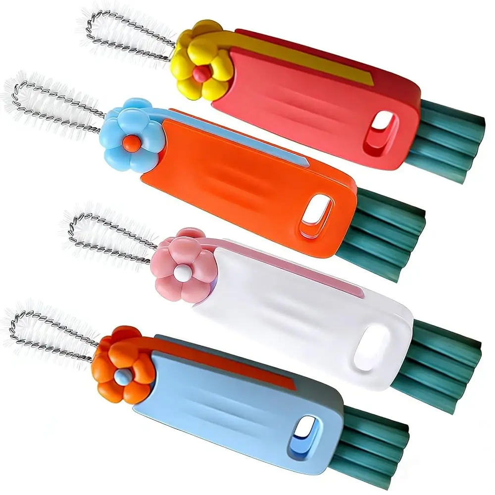 

Набор из 4 многофункциональных щеток для чистки: 3-в-1 щетка для крышек, щетка для чистки щелей, для бутылок, термосов и пазов крышек стаканов