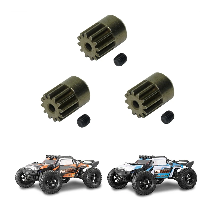 3Pcs 12T Motor Gear For HBX HAIBOXING 901 901A 903 903A 905 905A 1/12 RC Car Upgrades Parts Spare Accessories