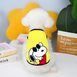 Pet Clothing Summer Disney Snoopy Pet Vest Big Dog Puppy Clothing 2024 Chihuahua Dog Supplies Products Home Garden