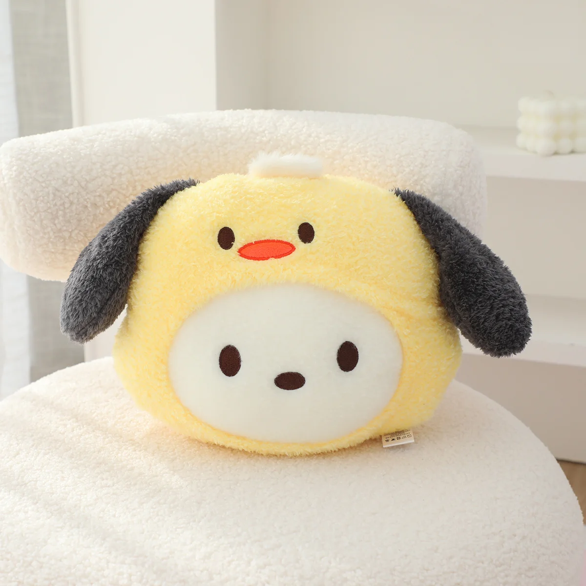 Sanrio My Melody Hello Kitty cojín trasero Pom Purin almohada Kuromi Hangyodon sofá cama decoración almohada abrazo peluches regalos de navidad