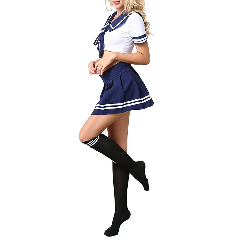 BOHOWAII Cheerleader Costume Schoolgirl Lingerie Dirndl School Girl Sexy Costumes Women Cosplay Halloween Disfraz Mujer Sexi