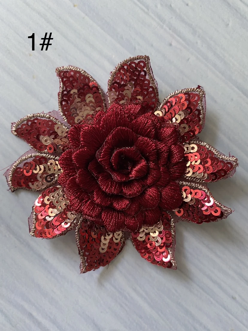 

8x8cm Beautiful Lace Flower Applique Trim Embroidered Lace Patches For Handmade Garment Accessories Decoration Sewing DIY