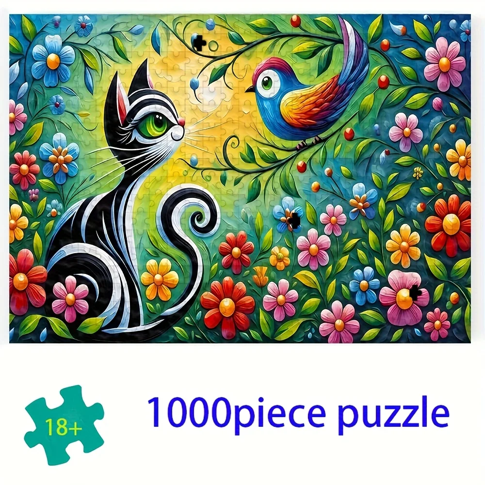 Puzzle adulte 500/1000 pièces |   Jeu familial amusant de haute qualité, anti-stress, idéal pour les anniversaires, Noël, Halloween et cadeau