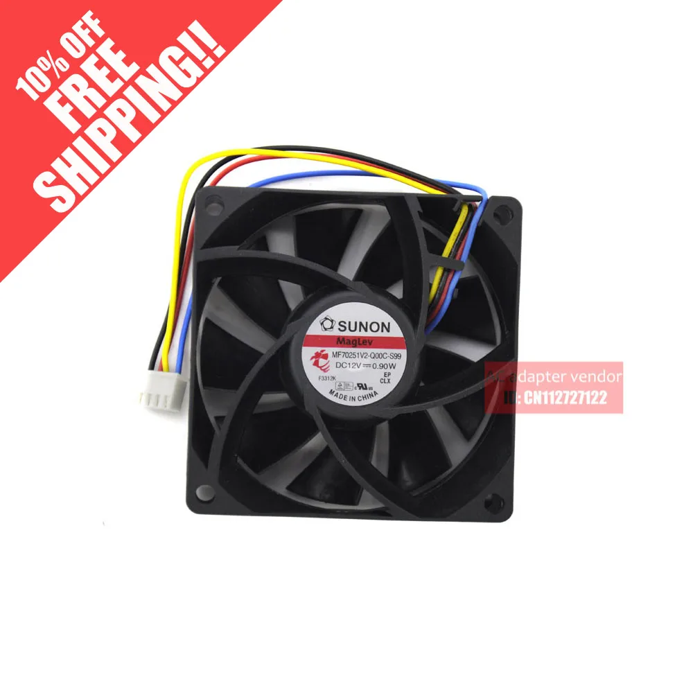 

НОВЫЙ охлаждающий вентилятор SUNON MF80251V1-Q050-F99 8025 12 В 2,4 Вт 8 см